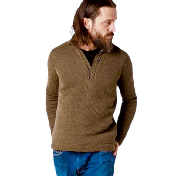 Smartwool Other - Smartwool Hudson Trail Fleece Half Zip Sweater men’s medium brown